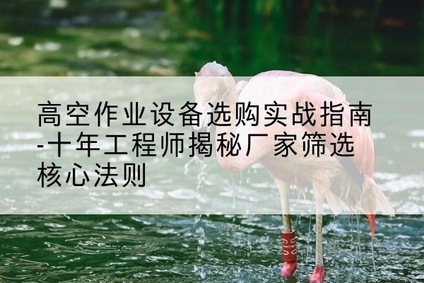 沙洋剪叉式升降机厂家-高空作业设备选购实战指南-十年工程师揭秘厂家筛选核心法则