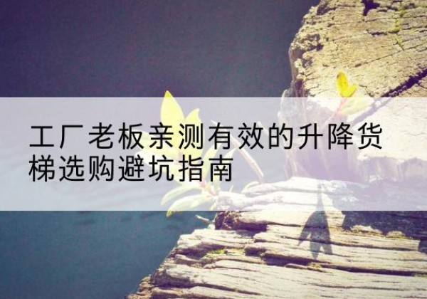 沙洋升降货梯怎么选-工厂老板亲测有效的升降货梯选购避坑指南